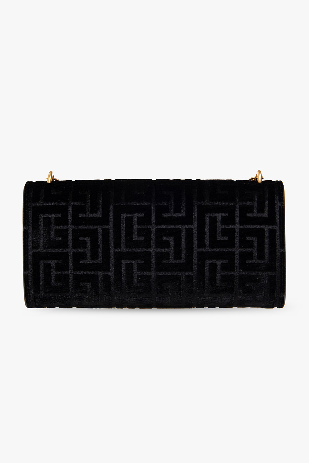 Balmain Man's Black Organic With Flock Logo - 'Coin' wallet